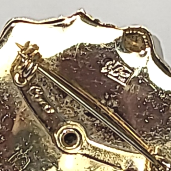 🦋 CORO PEGASUS BLUE & GOLDTONE PIN BROOCH - Picture 4 of 6